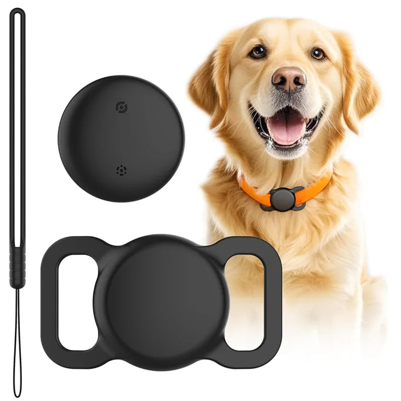 Smart Mini Pet GPS Tracker & AirTag Protective Silicone Collar Holder