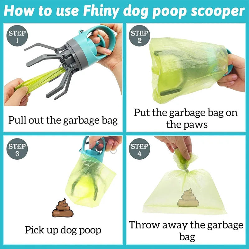 Portable Hand-Free Pet Poop Scooper – Claw Design Dog Waste Picker