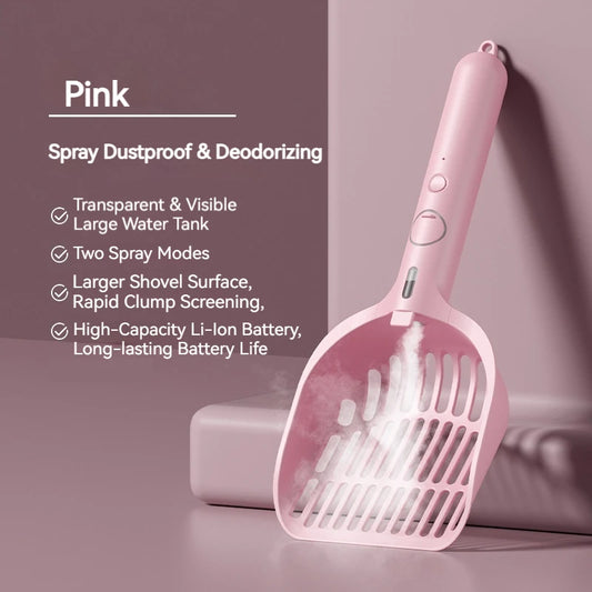 PurrMist™ 2-in-1 Deodorizing Smart Cat Litter Scoop