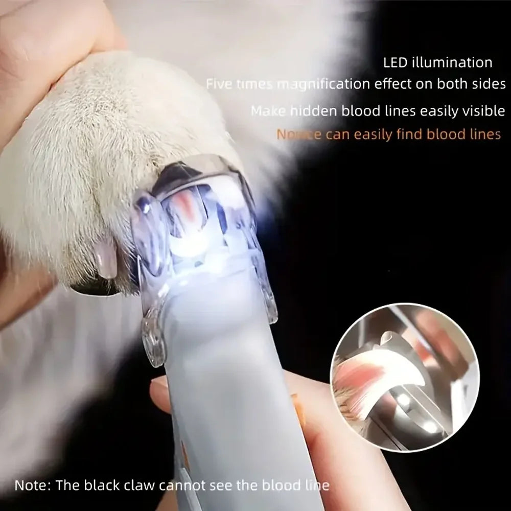 Professional LED Pet Nail Clipper with 5X Magnification