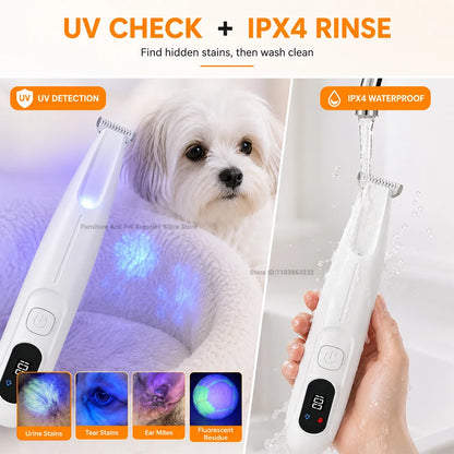 Professional Electric Pet Grooming Trimmer with LED Light & Skin Care Detection
