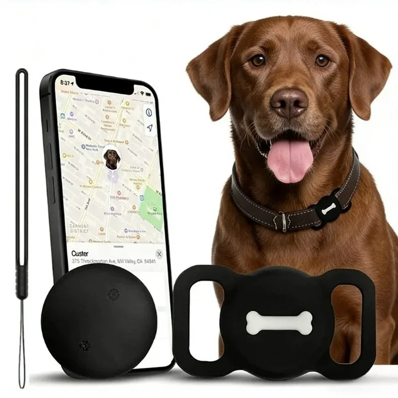 Smart Mini Pet GPS Tracker & AirTag Protective Silicone Collar Holder