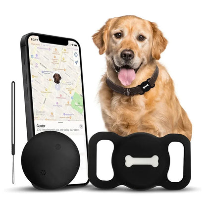 Smart Mini Pet GPS Tracker & AirTag Protective Silicone Collar Holder