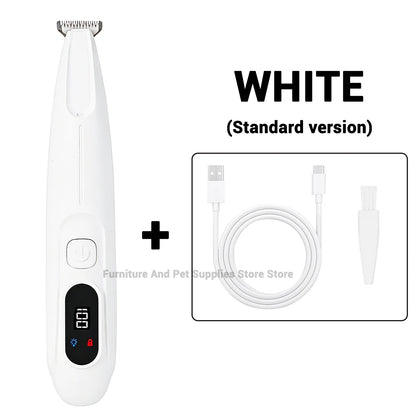 Professional Electric Pet Grooming Trimmer with LED Light & Skin Care Detection