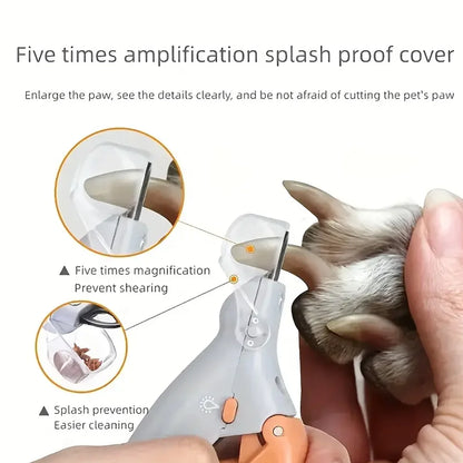 Professional LED Pet Nail Clipper with 5X Magnification
