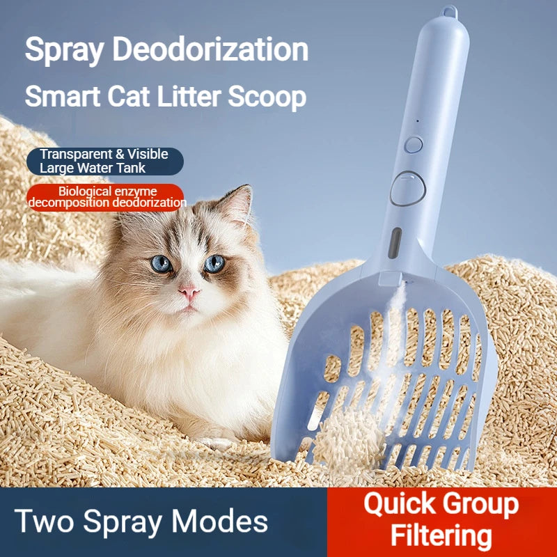 PurrMist™ 2-in-1 Deodorizing Smart Cat Litter Scoop