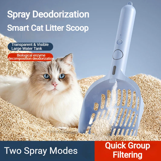 PurrMist™ 2-in-1 Deodorizing Smart Cat Litter Scoop