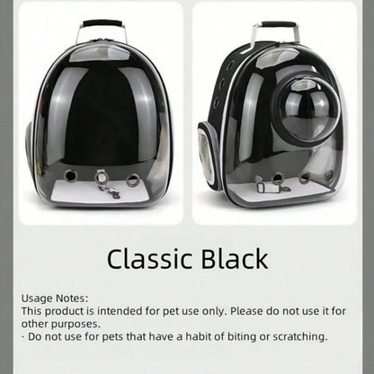 Breathable Space Capsule Pet Carrier Backpack - Transparent Bubble Window Travel Bag for Cats & Small Dogs
