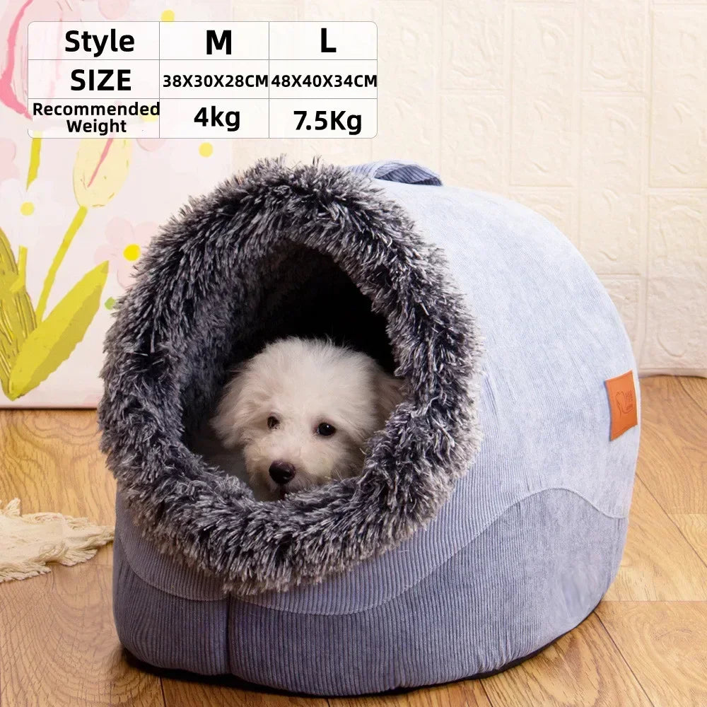 Cozy Cave Plush Pet Bed - Ultra-Soft Covered Igloo House for Cats & Small Dogs
Give your furry friend the ultimate sanctuary for rest and relaxation. Designed with an enclosed, cave-like shape, this plush pet bed provides
