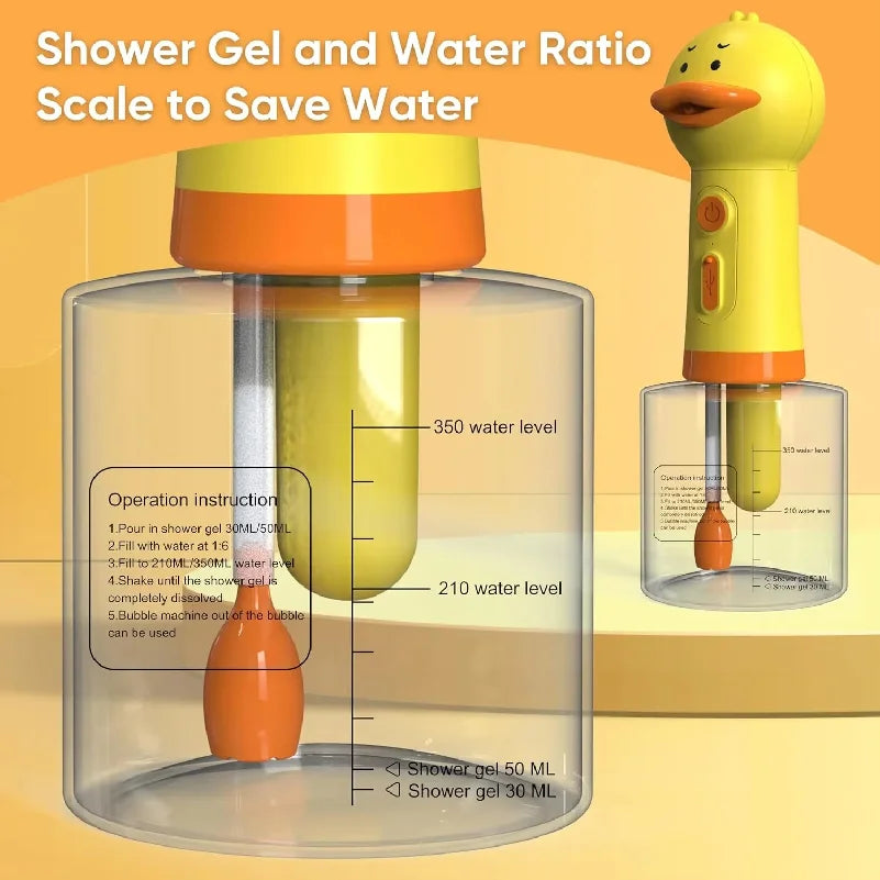 Cute Duck-Shaped Electric Pet Foaming Soap Dispenser