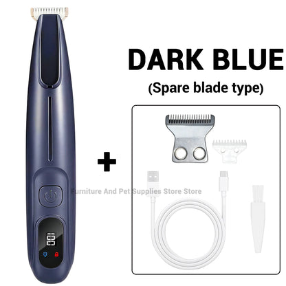 Professional Electric Pet Grooming Trimmer with LED Light & Skin Care Detection