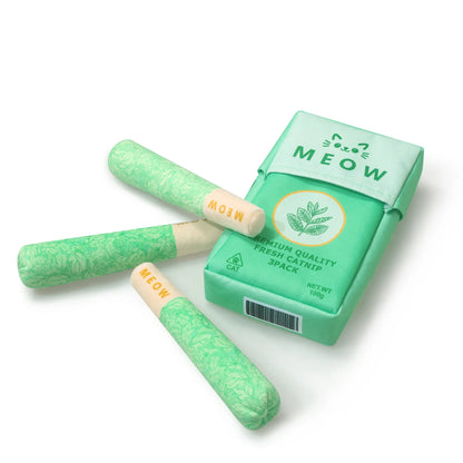 Funny Plush Cigarette Pack & Stick Squeak Dog Toys