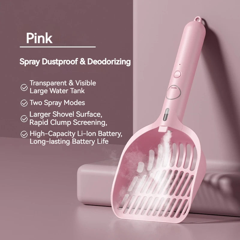 PurrMist™ 2-in-1 Deodorizing Smart Cat Litter Scoop