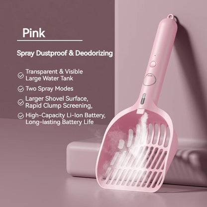 PurrMist™ 2-in-1 Deodorizing Smart Cat Litter Scoop