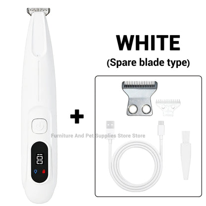 Professional Electric Pet Grooming Trimmer with LED Light & Skin Care Detection