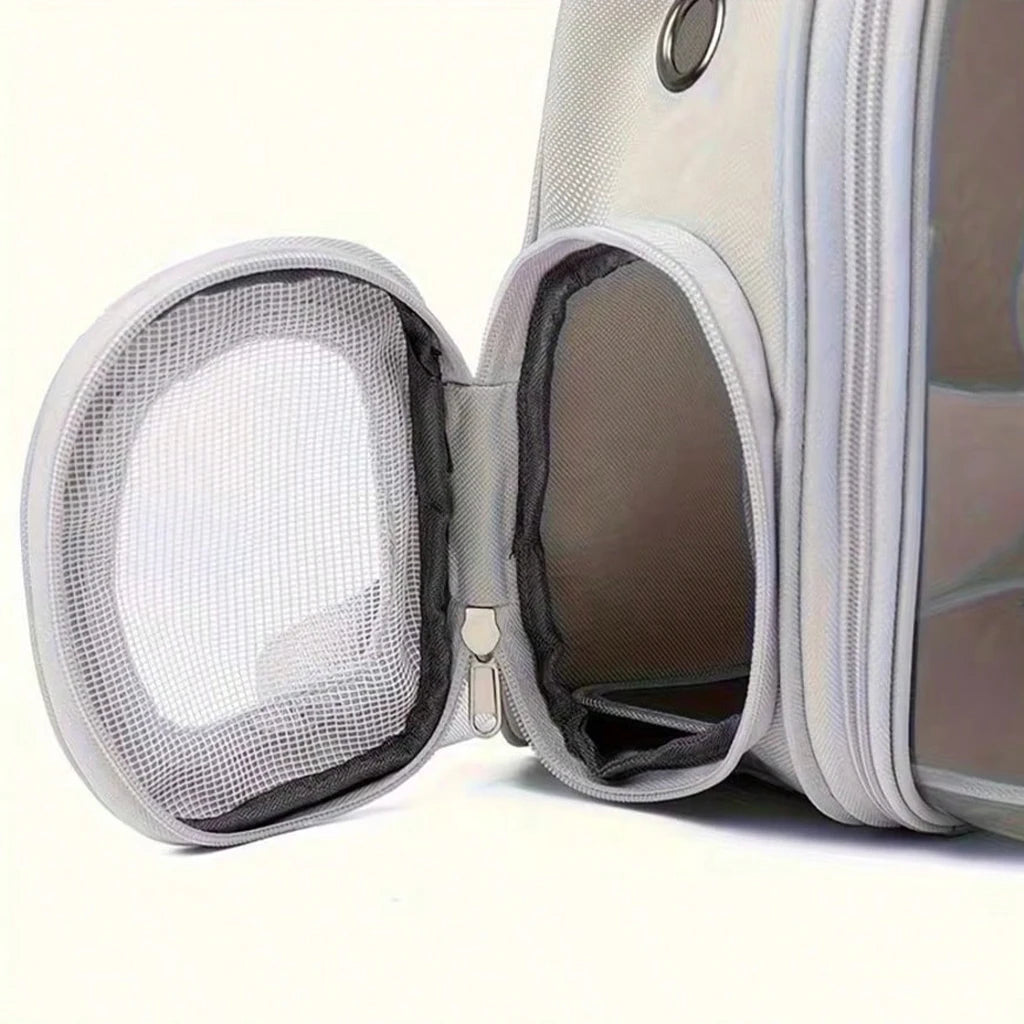 Breathable Space Capsule Pet Carrier Backpack - Transparent Bubble Window Travel Bag for Cats & Small Dogs