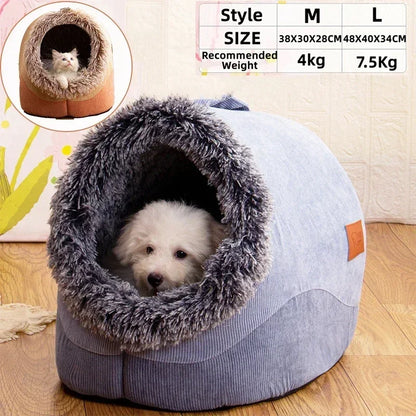 Cozy Cave Plush Pet Bed - Ultra-Soft Covered Igloo House for Cats & Small Dogs
Give your furry friend the ultimate sanctuary for rest and relaxation. Designed with an enclosed, cave-like shape, this plush pet bed provides