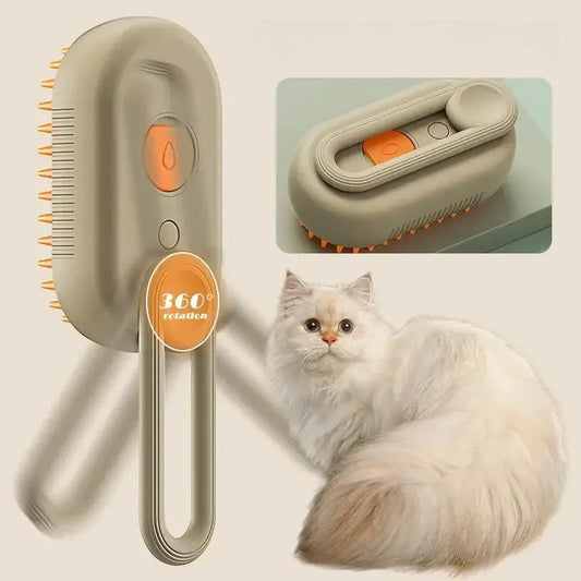 3 in 1 electric steamimg pet bath brush.Cat Brush Hair Remover Cat Steam Brush Electric.