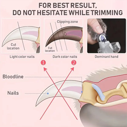 Professional LED Pet Nail Clipper with 5X Magnification