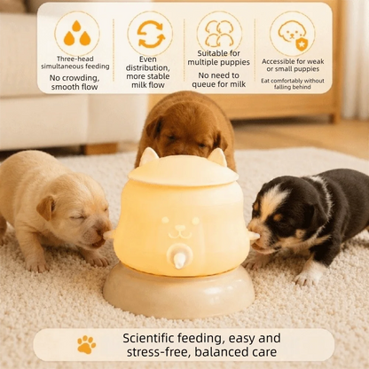 Multi-Nipple Silicone Pet Milk Feeder for Newborn Kittens & Puppies