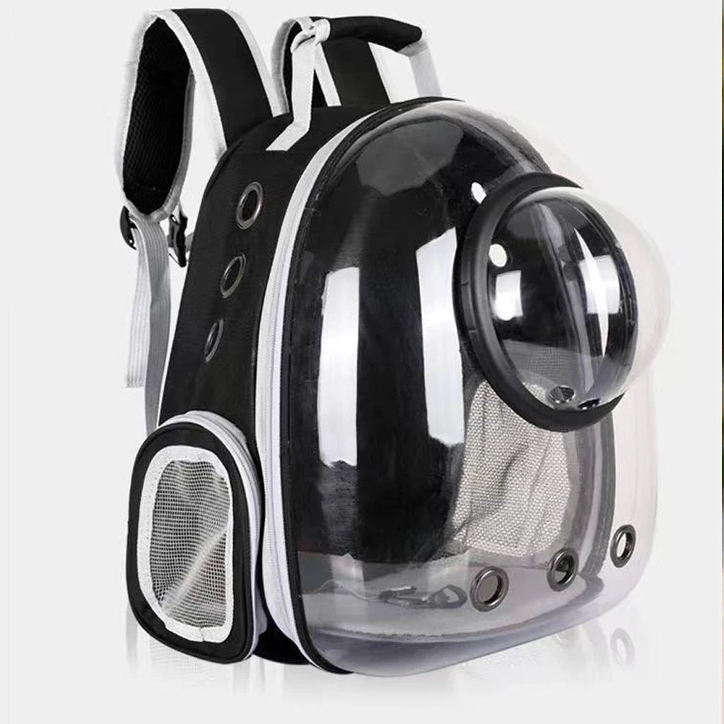Breathable Space Capsule Pet Carrier Backpack - Transparent Bubble Window Travel Bag for Cats & Small Dogs