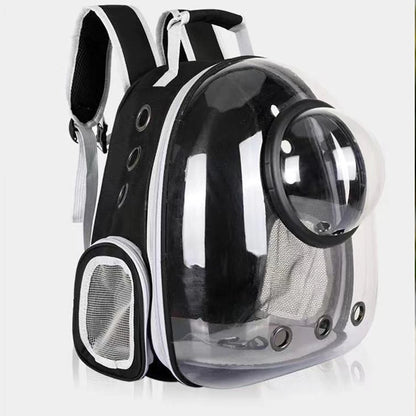 Breathable Space Capsule Pet Carrier Backpack - Transparent Bubble Window Travel Bag for Cats & Small Dogs