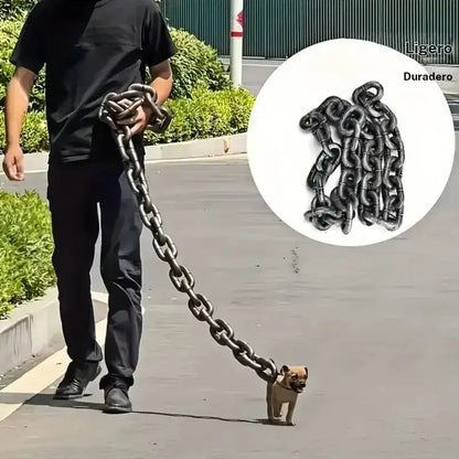 Heavy-Duty Oversized Plastic Chain Dog Leash & Gag Pet Accessory
