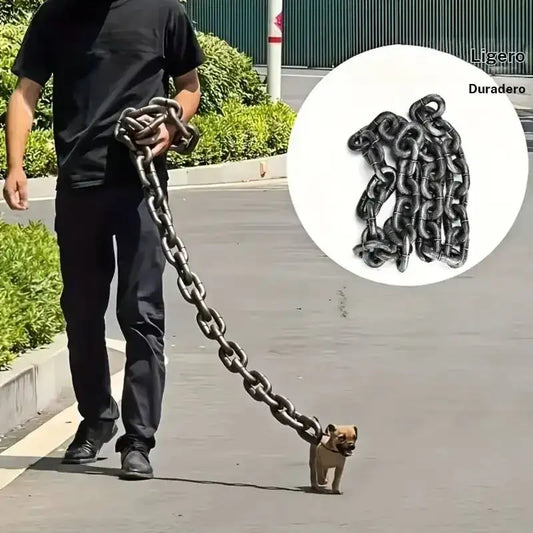 Heavy-Duty Oversized Plastic Chain Dog Leash & Gag Pet Accessory