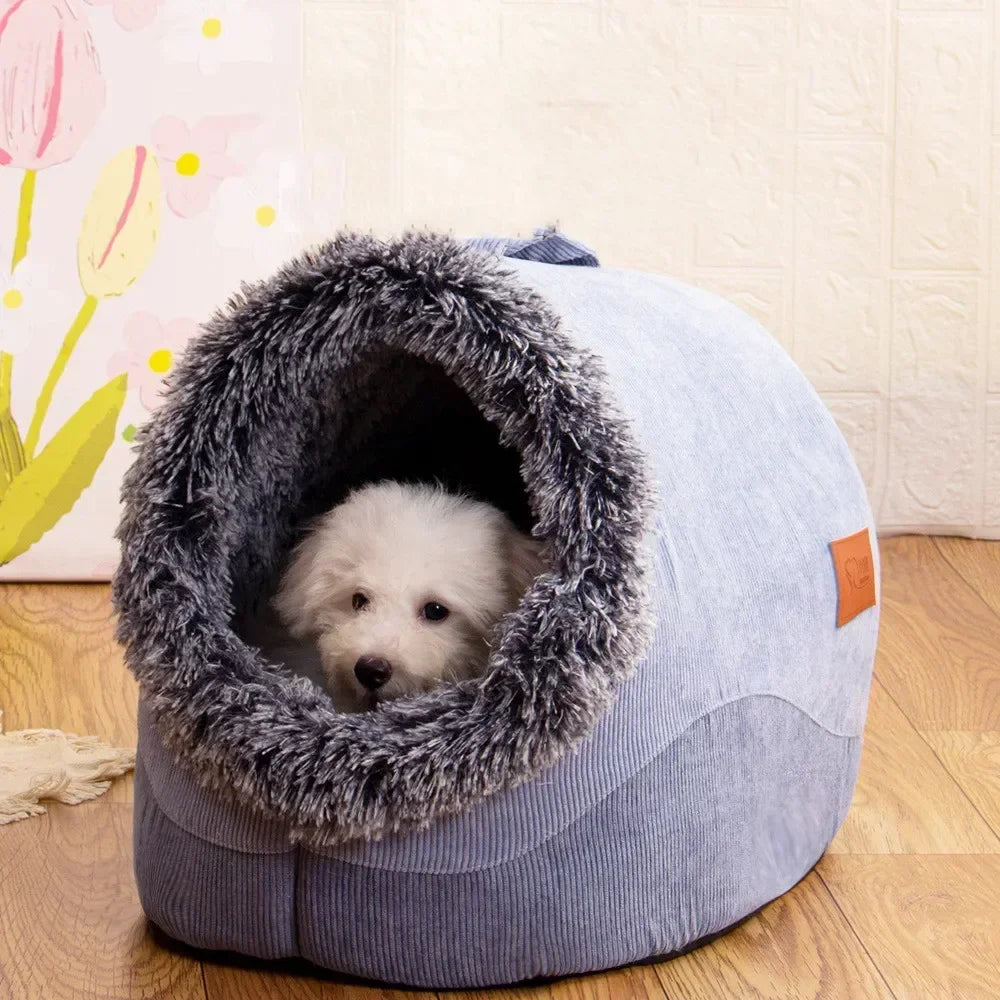 Cozy Cave Plush Pet Bed - Ultra-Soft Covered Igloo House for Cats & Small Dogs
Give your furry friend the ultimate sanctuary for rest and relaxation. Designed with an enclosed, cave-like shape, this plush pet bed provides