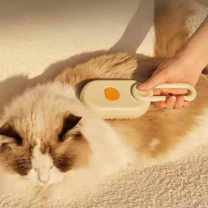 3 in 1 electric steamimg pet bath brush.Cat Brush Hair Remover Cat Steam Brush Electric.